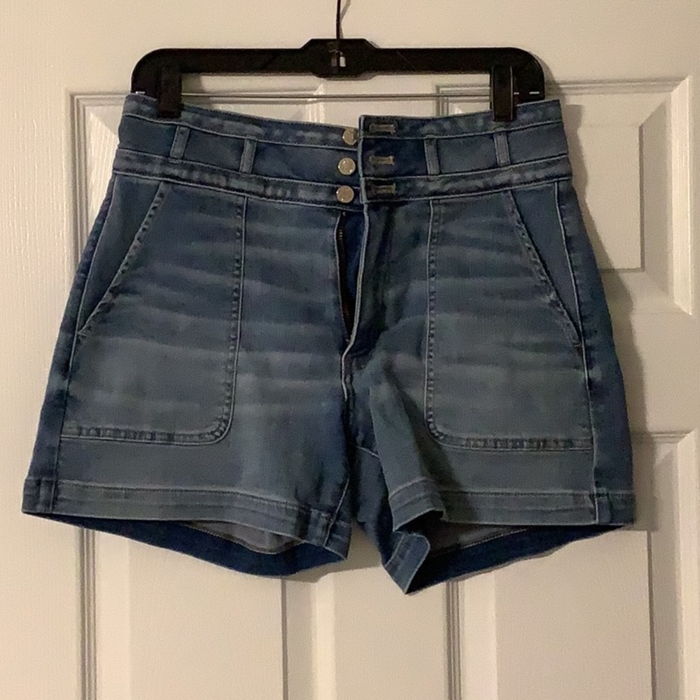 White House Black Market Blue High Waist Shorts